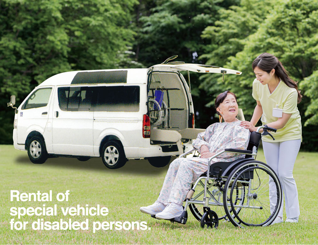 Rental of special vehicle for disabled persons.
